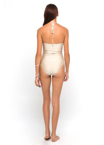 Светло-бежевый летний купальник пландж, слитный Motel