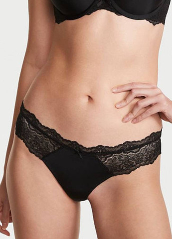 Чорний демісезонний комплект (бюстгальтер, трусики) Victoria's Secret