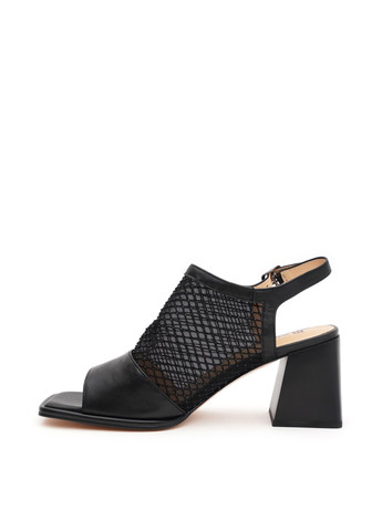 Черные босоножки Blizzarini с ремешком с перфорацией