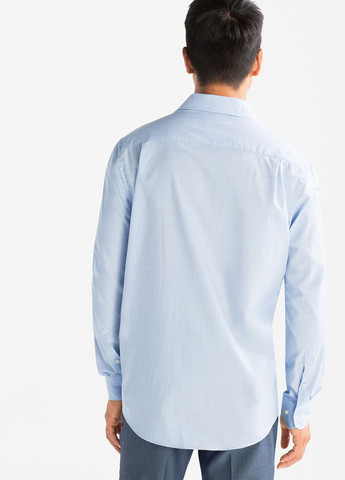 Голубой кэжуал, классическая рубашка однотонная C&A