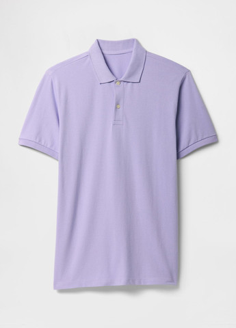 Сиреневая футболка-поло для мужчин Gap однотонная