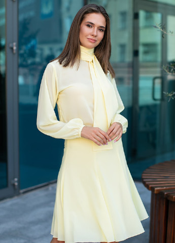 Легкий костюм лимонного цвета (блуза и юбка) SL.IRA (188445075)