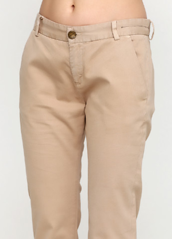 Бежевые кэжуал демисезонные прямые брюки Current Elliott