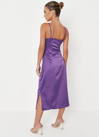 Фиолетовое коктейльное платье платье-комбинация Missguided однотонное