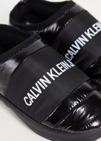 Черные тапочки Calvin Klein с логотипом