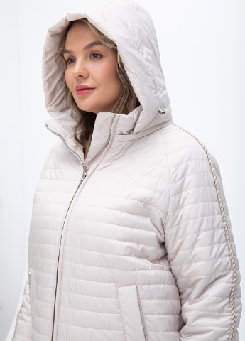 Бежева демісезонна жіноча демісезонна куртка великі розміри delfi бежева 2730622 Delfy