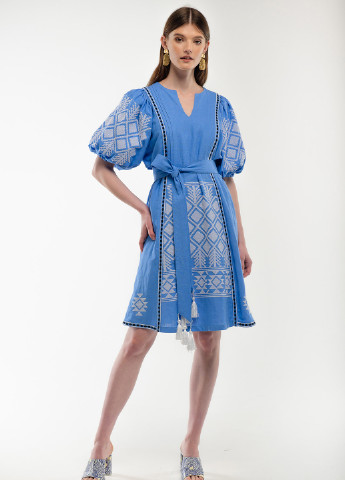 Платье вышиванка Мылося голубое 2KOLYORY (215086891)