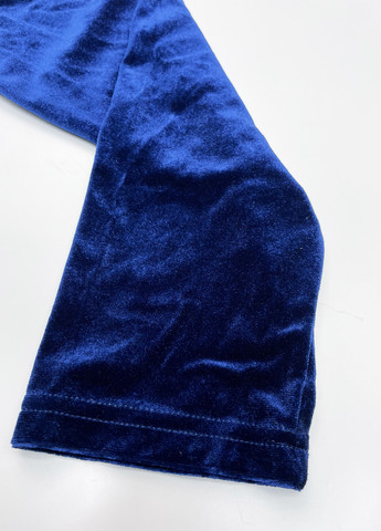 Темно-синее вечернее платье с открытыми плечами SHEIN однотонное