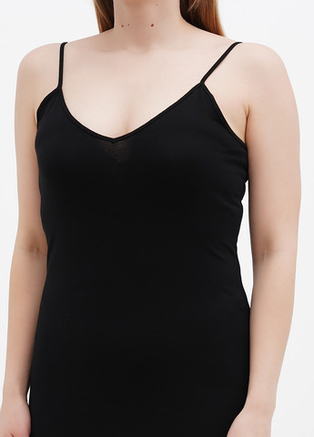 Чорна кежуал сукня сукня-комбінація H&M однотонна