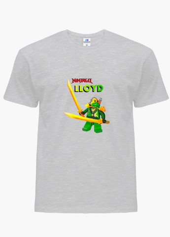 Світло-сіра демісезонна футболка дитяча ллойд гармадон лего ніндзяго (lloyd montgomery garmadon lego ninjago masters of spinjitzu) (9224-2641) MobiPrint