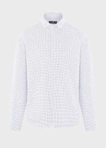 Белая классическая рубашка с геометрическим узором Oodji