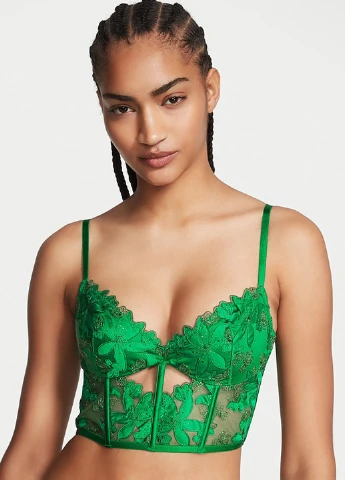 Зелений демісезонний комплект (корсет, трусики) Victoria's Secret