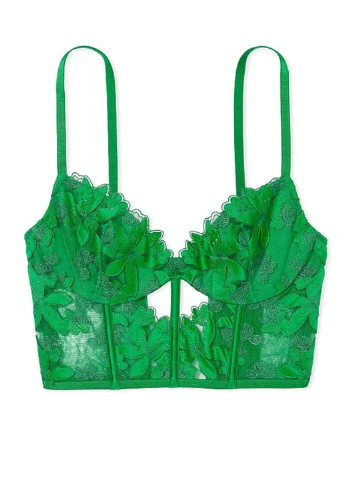 Зелений демісезонний комплект (корсет, трусики) Victoria's Secret