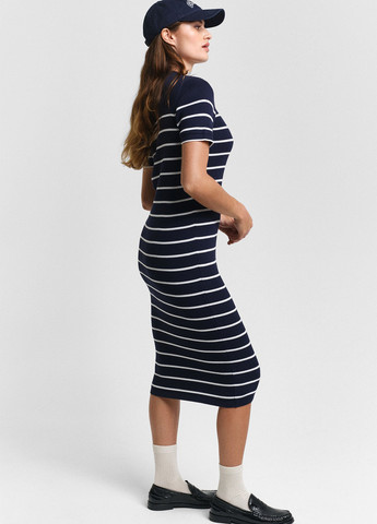 Темно-синя кежуал сукня силуетна Gant в смужку