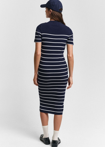 Темно-синя кежуал сукня силуетна Gant в смужку