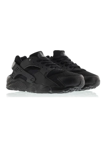 Кроссовки 654275-016 Nike HUARACHE RUN Gs чёрные демисезоны (317279481)