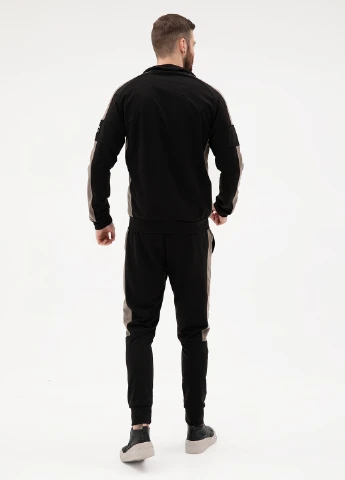 Черный демисезонный мужские спортивные костюмы ISSA PLUS