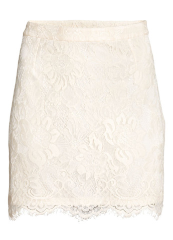 Белая кэжуал фактурная юбка H&M