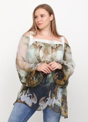 Оливковая летняя блуза Oblique