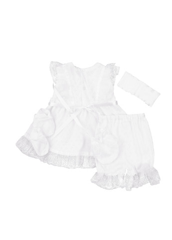 Белый летний комплект (платье, шорты) Ляля