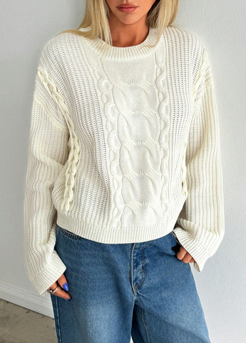 Молочный демисезонный джемпер джемпер SHEIN