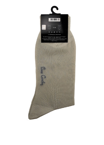 Носки (3 пары) Pierre Cardin логотипы серо-бежевые повседневные