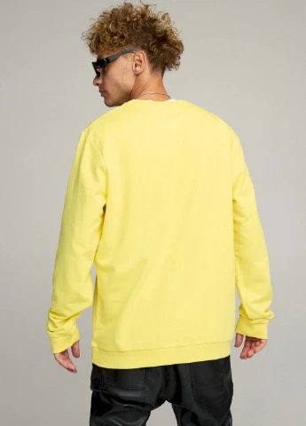 Жовтий свитшот мужской oversize /no flis/ YAPPI малюнок (254557788)