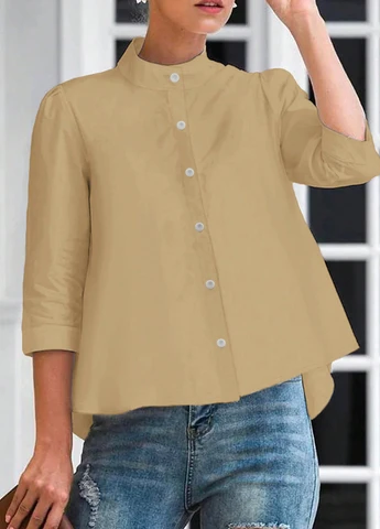 Хакі блуза SHEIN