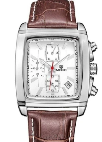 Мужские Часы 2028 Verona White кварцевые классические Megir (226691409)