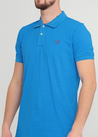 Синяя футболка-тенниска для мужчин Gant однотонная