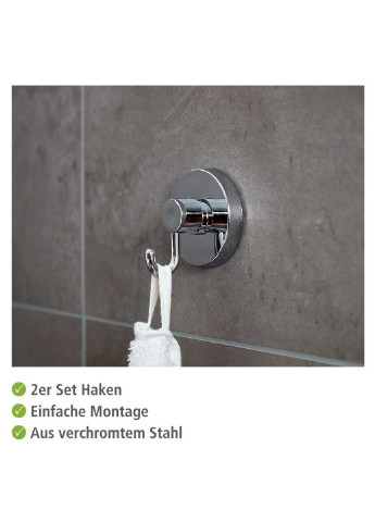 Гачок настінний 2 шт Wenko Vacuum-Loc® (254405366)