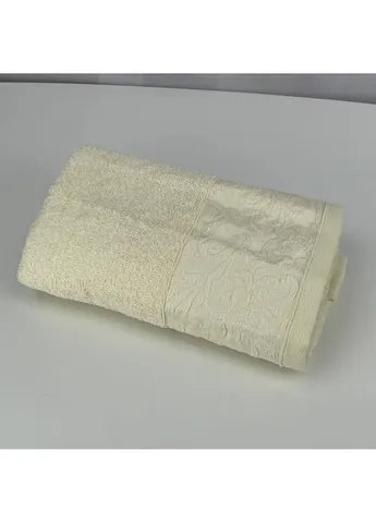 Полотенце для лица махровое Febo Vip Cotton Botan Турция 6399 молочное 50х90 см No Brand комбинированный