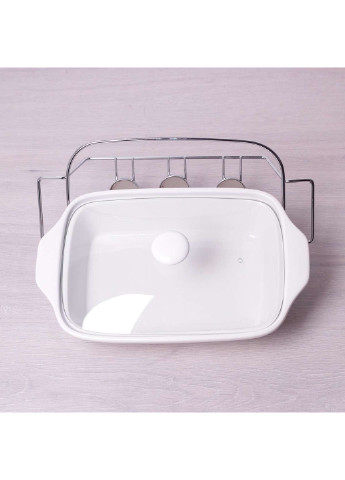 Марміт керамічний 2.4л зі скляною кришкою та металевою підставкою 6403 Kamille (253786494)