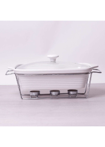 Марміт керамічний 2.4л зі скляною кришкою та металевою підставкою 6403 Kamille (253786494)