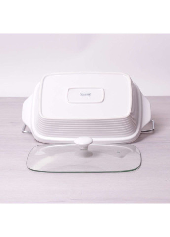 Марміт керамічний 2.4л зі скляною кришкою та металевою підставкою 6403 Kamille (253786494)