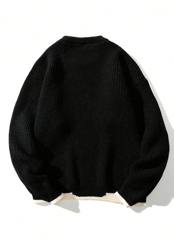 Чорний зимовий джемпер джемпер SHEIN