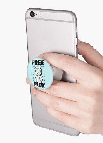 Попсокет (Popsockets) держатель для смартфона Рик и Морти (Rick and Morty) (8754-1237) Черный MobiPrint (216748545)