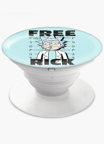 Попсокет (Popsockets) держатель для смартфона Рик и Морти (Rick and Morty) (8754-1237) Черный MobiPrint (216748545)