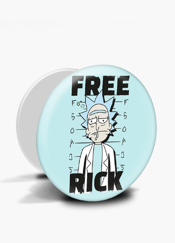 Попсокет (Popsockets) держатель для смартфона Рик и Морти (Rick and Morty) (8754-1237) Черный MobiPrint (216748545)