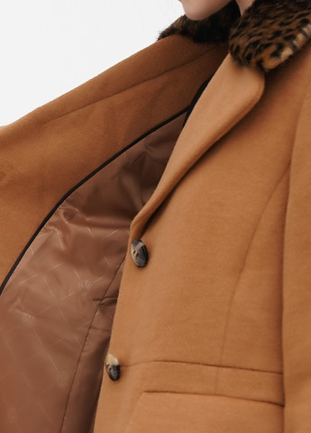 Светло-коричневое демисезонное Пальто однобортное Talbots