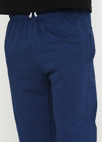 Темно-синие кэжуал демисезонные зауженные брюки Shik