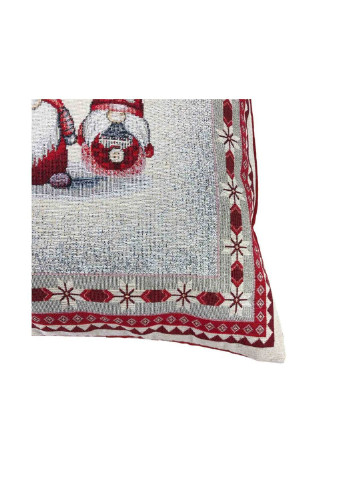 Наволочка декоративна Snowfall Тріо гномів 45х45 см Сіра з червоним (23808) Прованс (254070993)