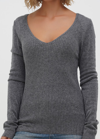 Серый демисезонный пуловер пуловер Sassofono