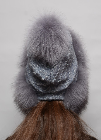 Женская зимняя меховая шапка ушанка из меха песца Меховой Стиль ушанка на трикотаже (199175453)