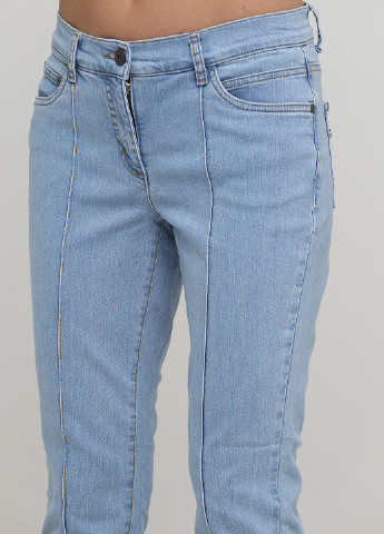 Джинси B.C. Best Connections завужені, вкорочені однотонні блакитні джинсові бавовна