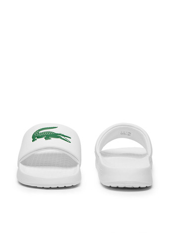 Белые спортивные шлепанцы Lacoste
