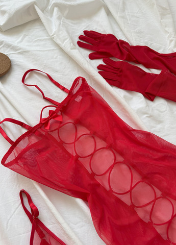 Красный демисезонный комплект (платье, трусики) NOVA VEGA