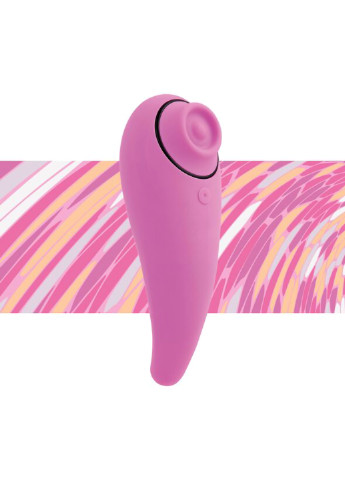 Пульсатор для клітора плюс вібратор – FemmeGasm Tapping Tickling Vibrator Pink FeelzToys (254152261)