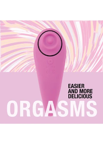 Пульсатор для клітора плюс вібратор – FemmeGasm Tapping Tickling Vibrator Pink FeelzToys (254152261)