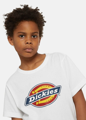 Белая летняя футболка Dickies